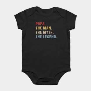 Vintage Father's Day Pops The Man The Myth The Legend Baby Bodysuit